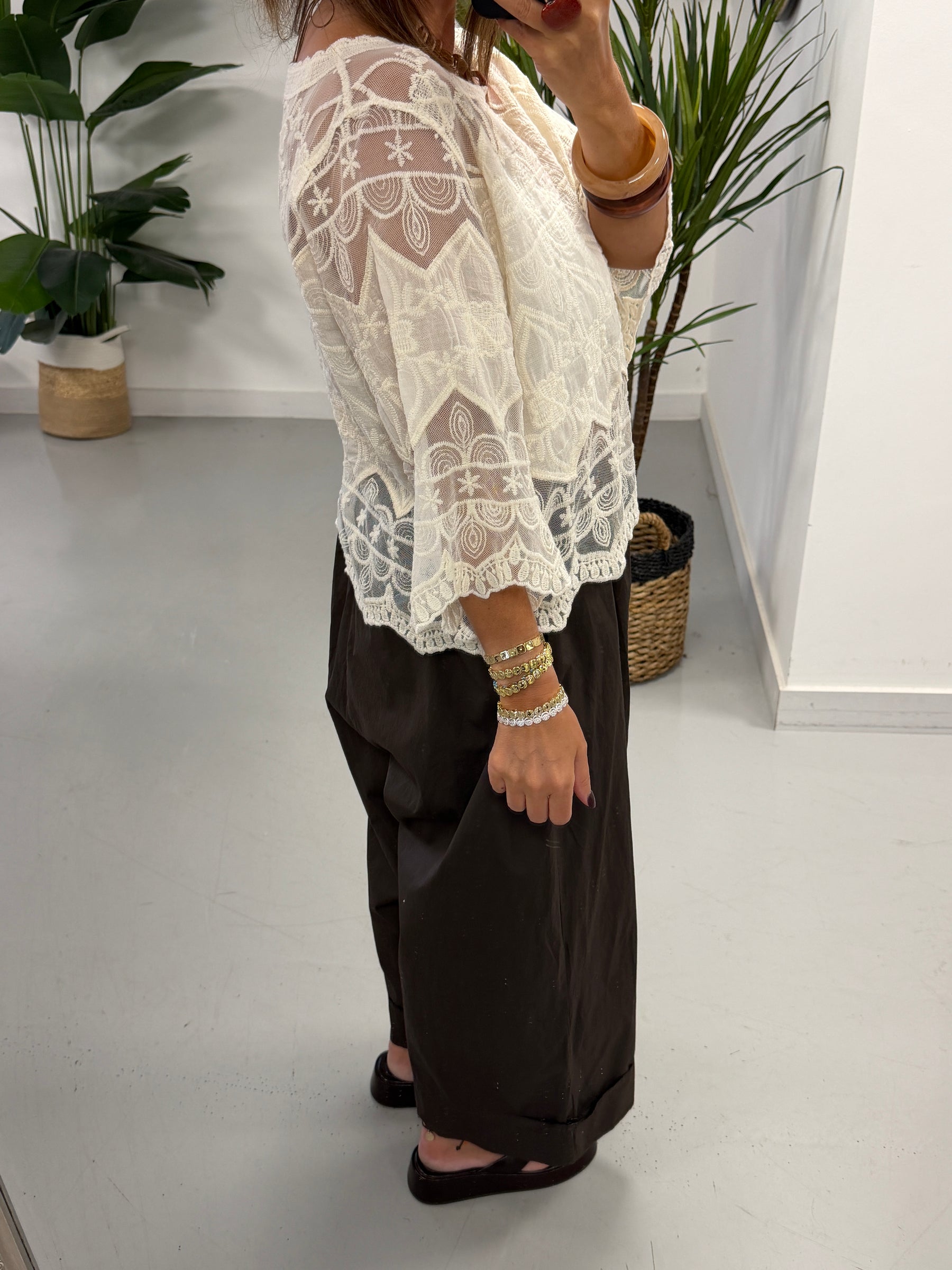 Seville Lace Top - Cream