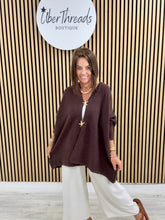 The Ribbed Starfish Cardigan - Chocolate