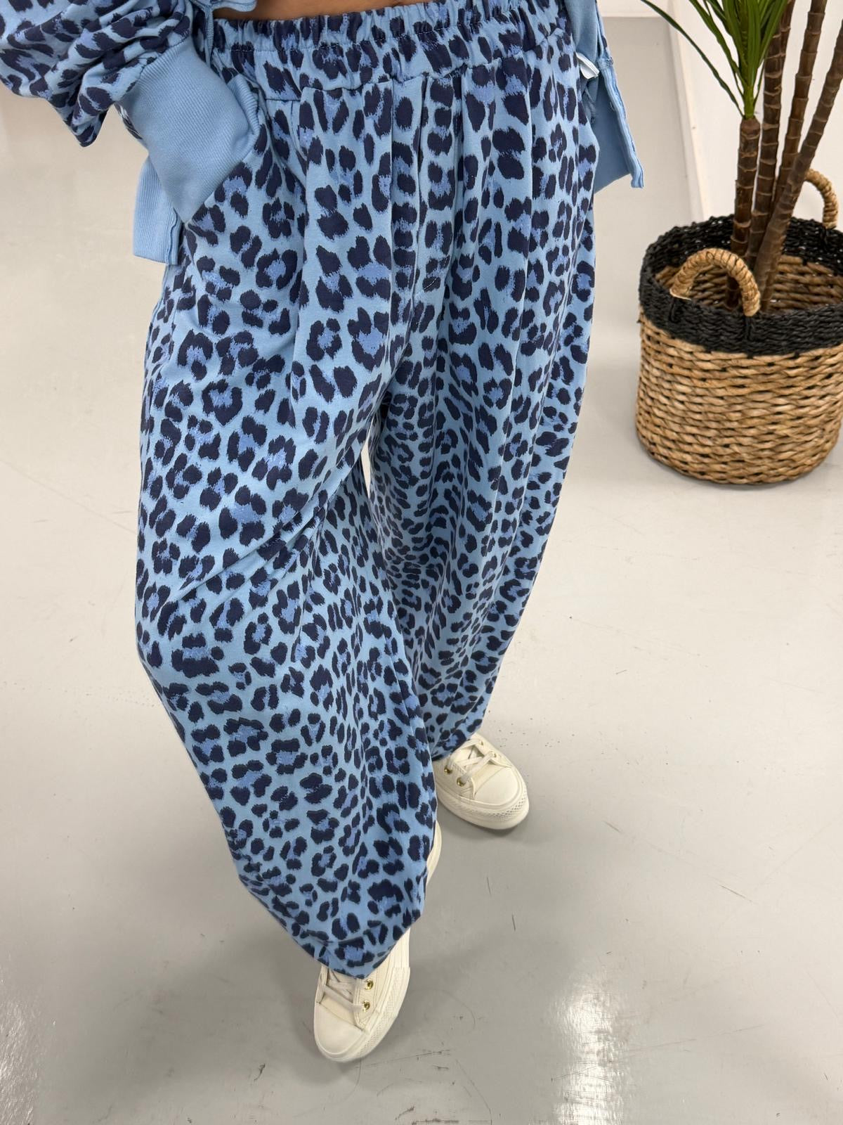 Animal Jersey Joggers - Blue