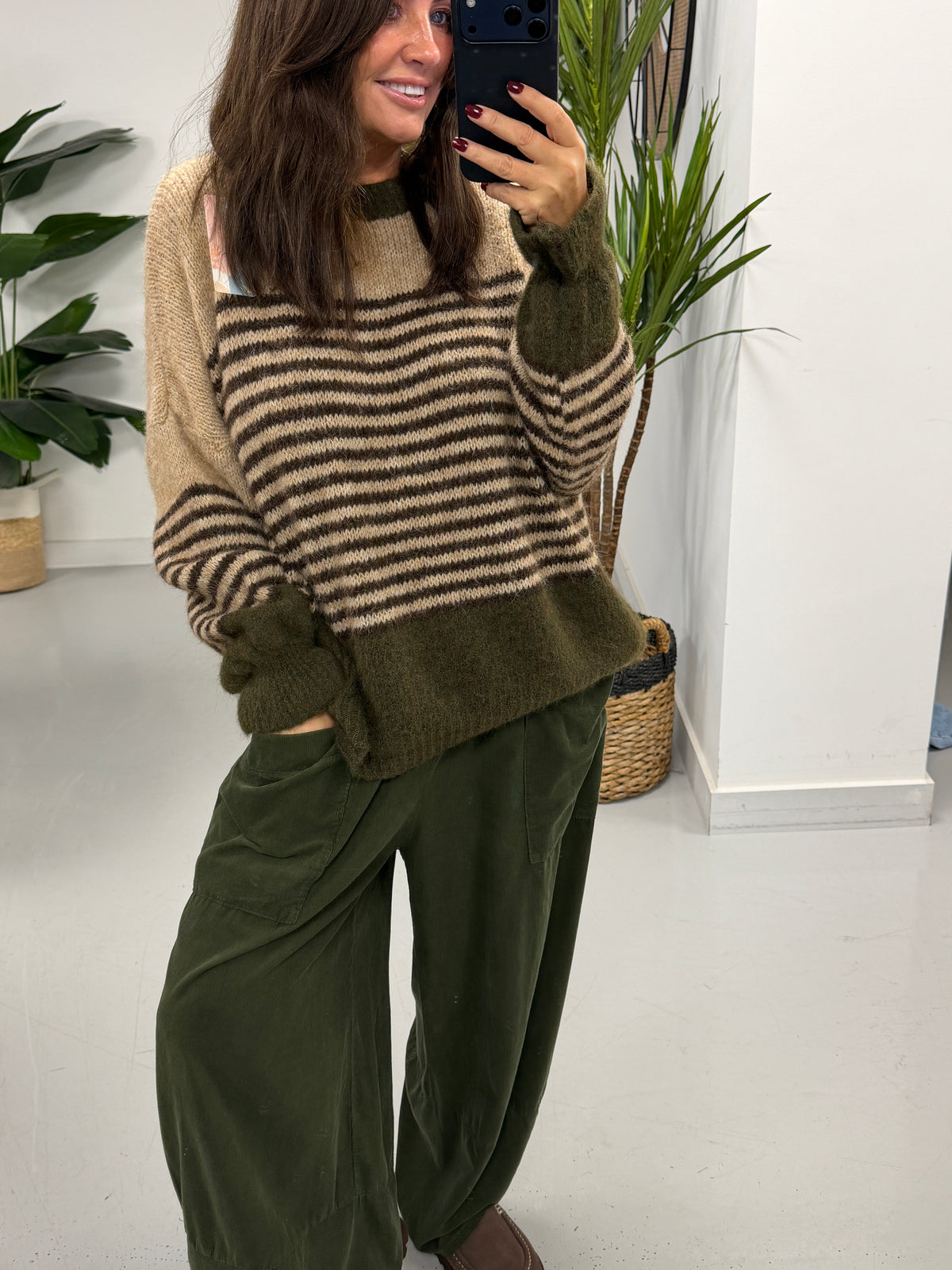 The Tulip Needlecord Joggers - Khaki (Size 10-14)