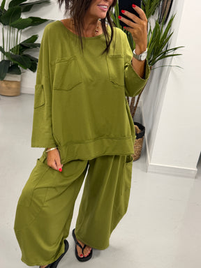 The Freestyle UTB Utility Jersey Top - Olive Green