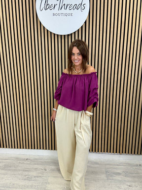 The Wilton Wide Leg Trousers - Buttercream