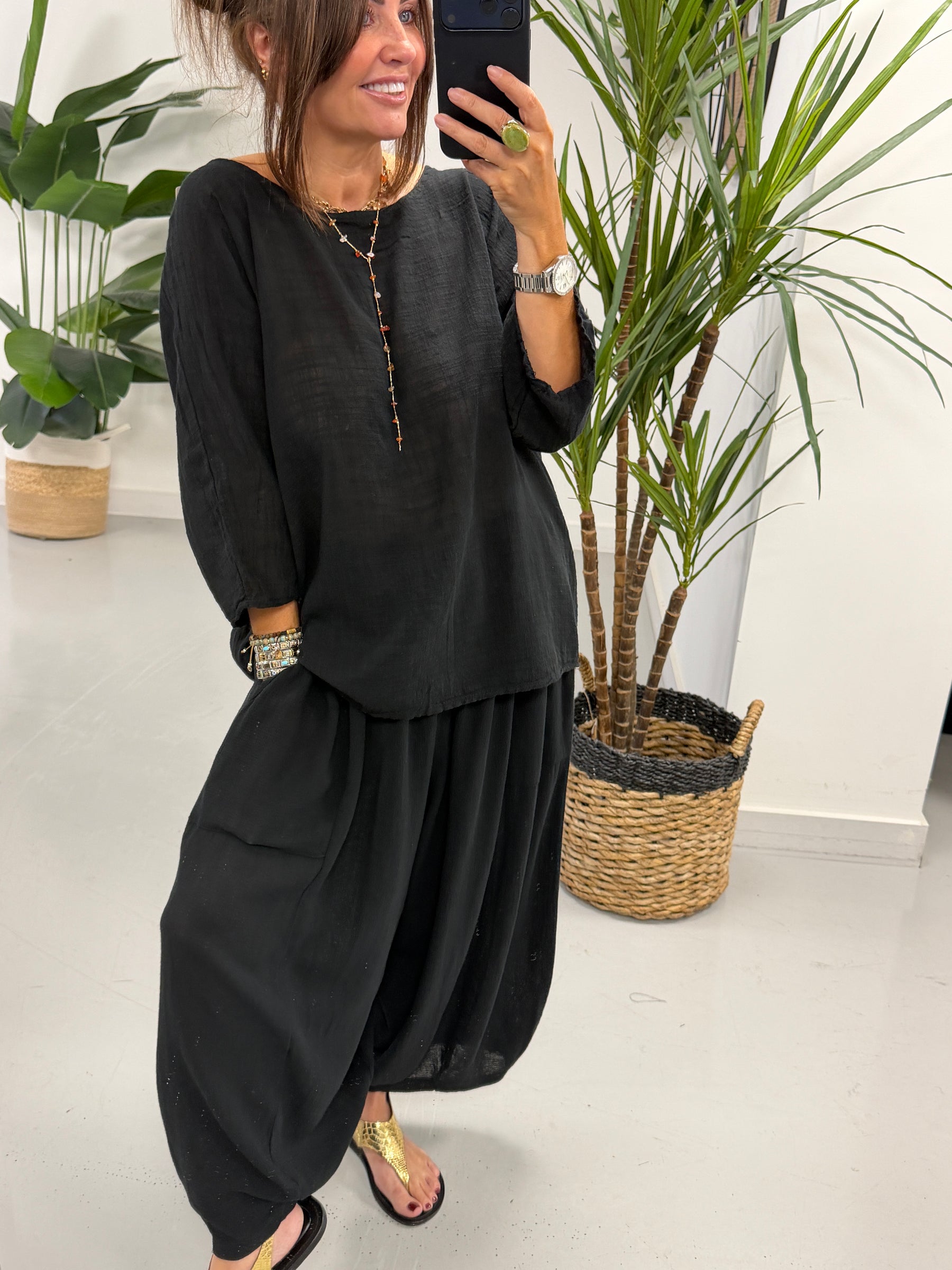 Basic Cotton Top - Black
