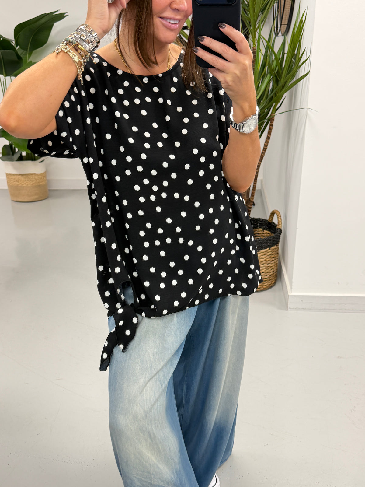 Dottie Side Tie - Black