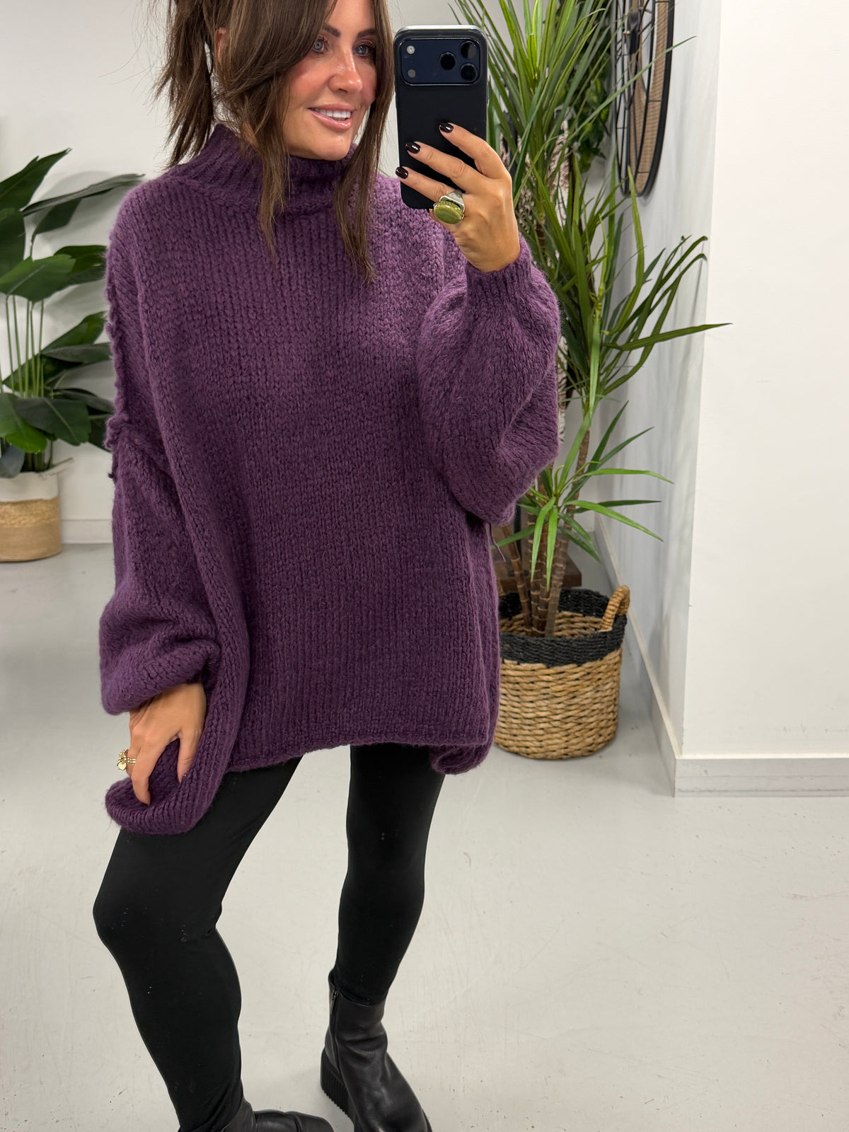 The Rustic Soft Knit - Purple