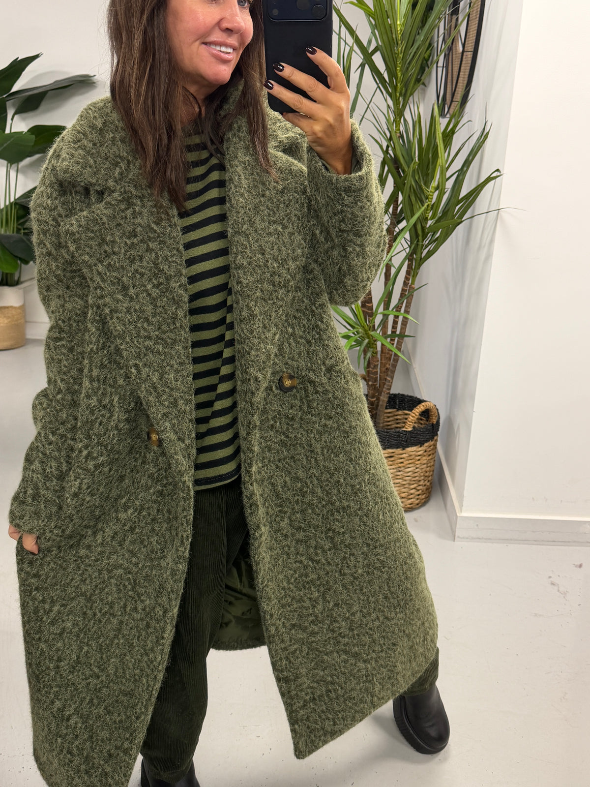 Dakota Boyfriend Coat  - Khaki