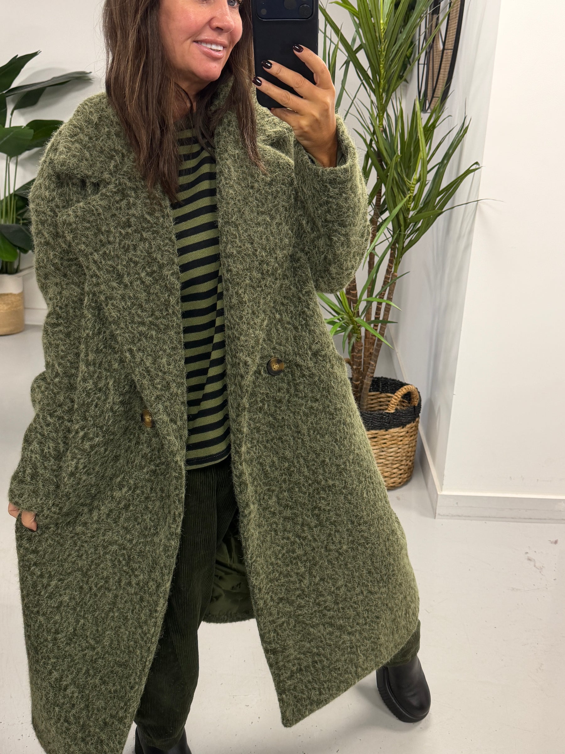 Dakota Boyfriend Coat  - Khaki