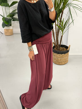 Ali Baba Slouch Pants - Wine