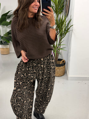 The Bromley Ribbed Knit- Chocolate  (Size 10 - 14)