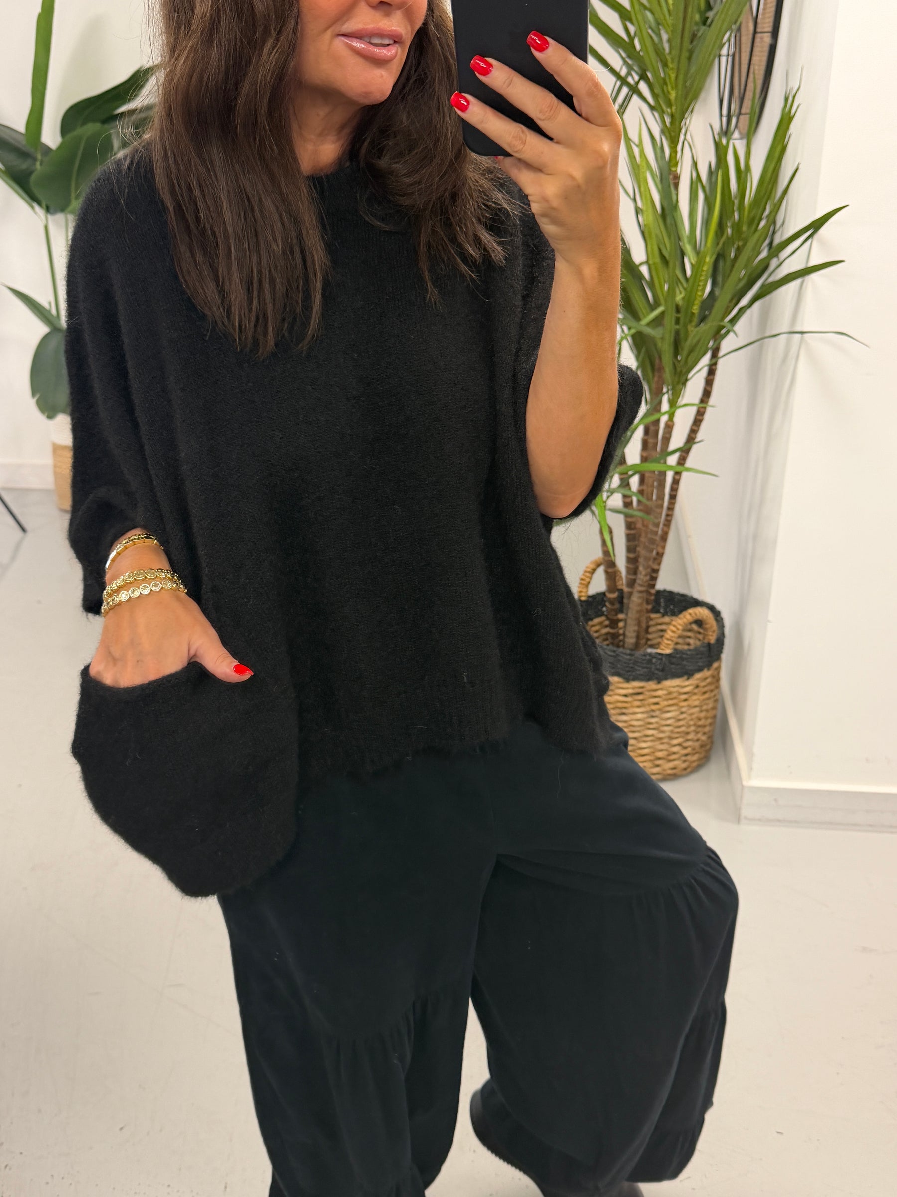 Zeta Otto Slouch Knit - Black