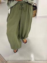 The OG TicToc Crinkle Balloon Trousers - Khaki