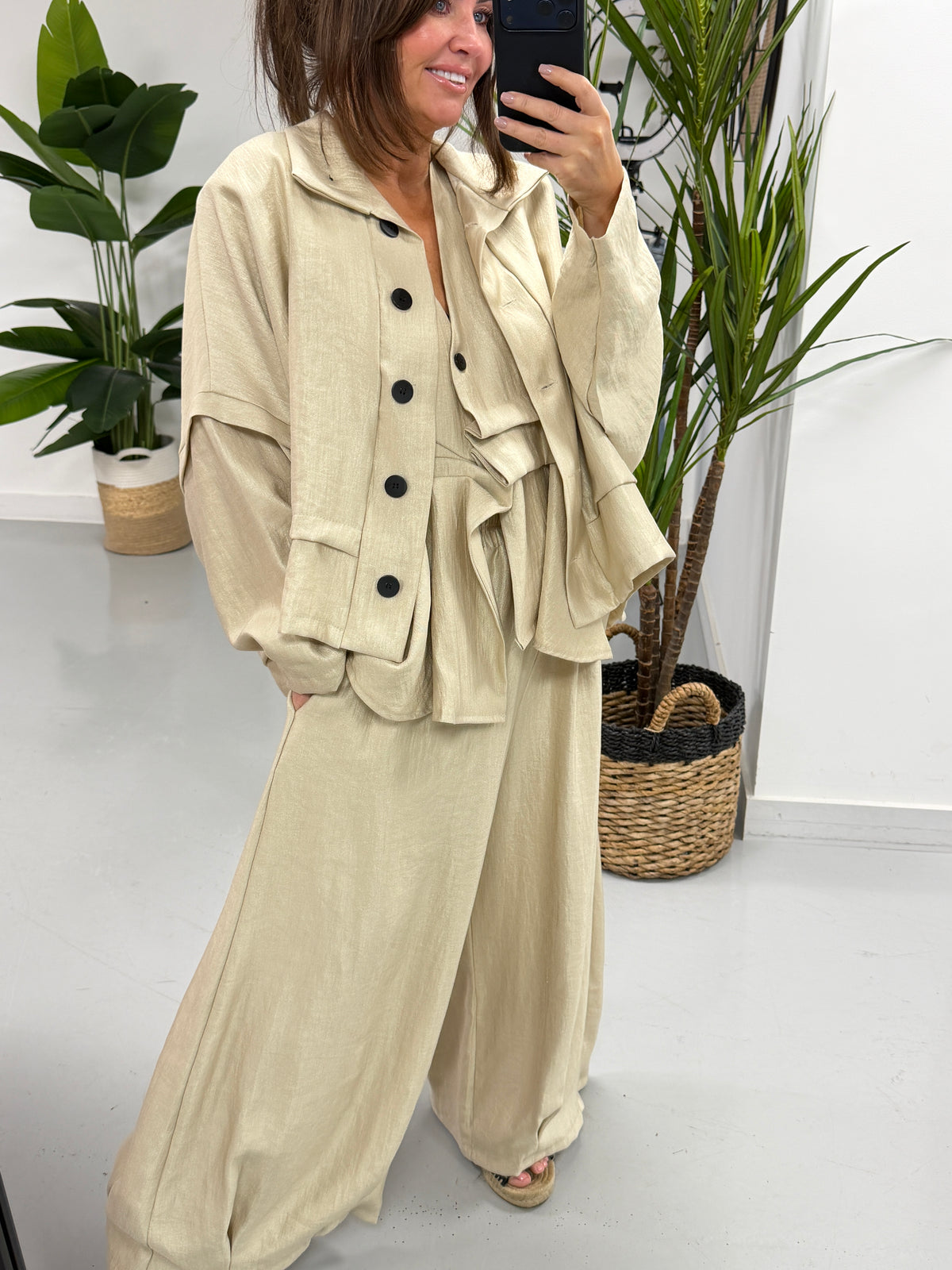 I.D Arizona Button Jacket - Oyster