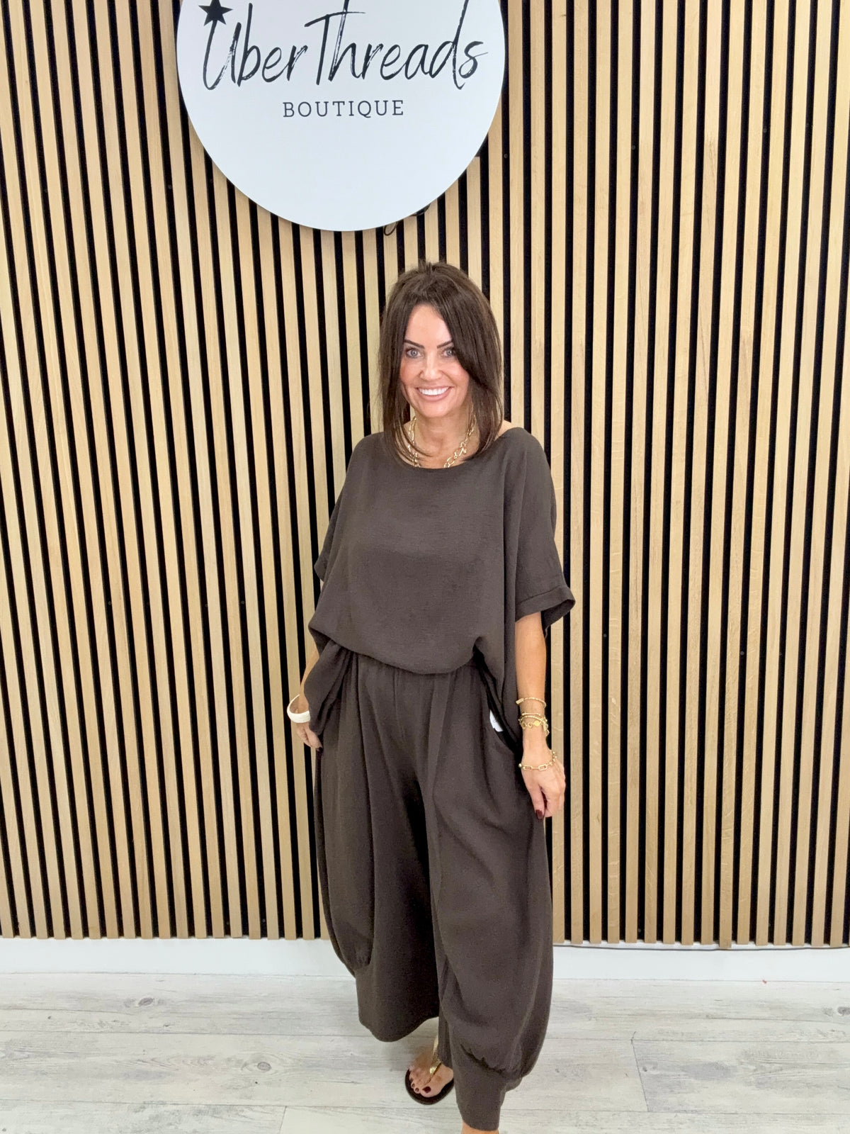 Sahara Cropped Pants - Chocolate