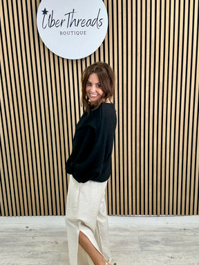 Thats A Wrap Cosy Knit - Black