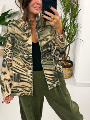 The Needlecord Military Jacket - Khaki (Size 12-16)