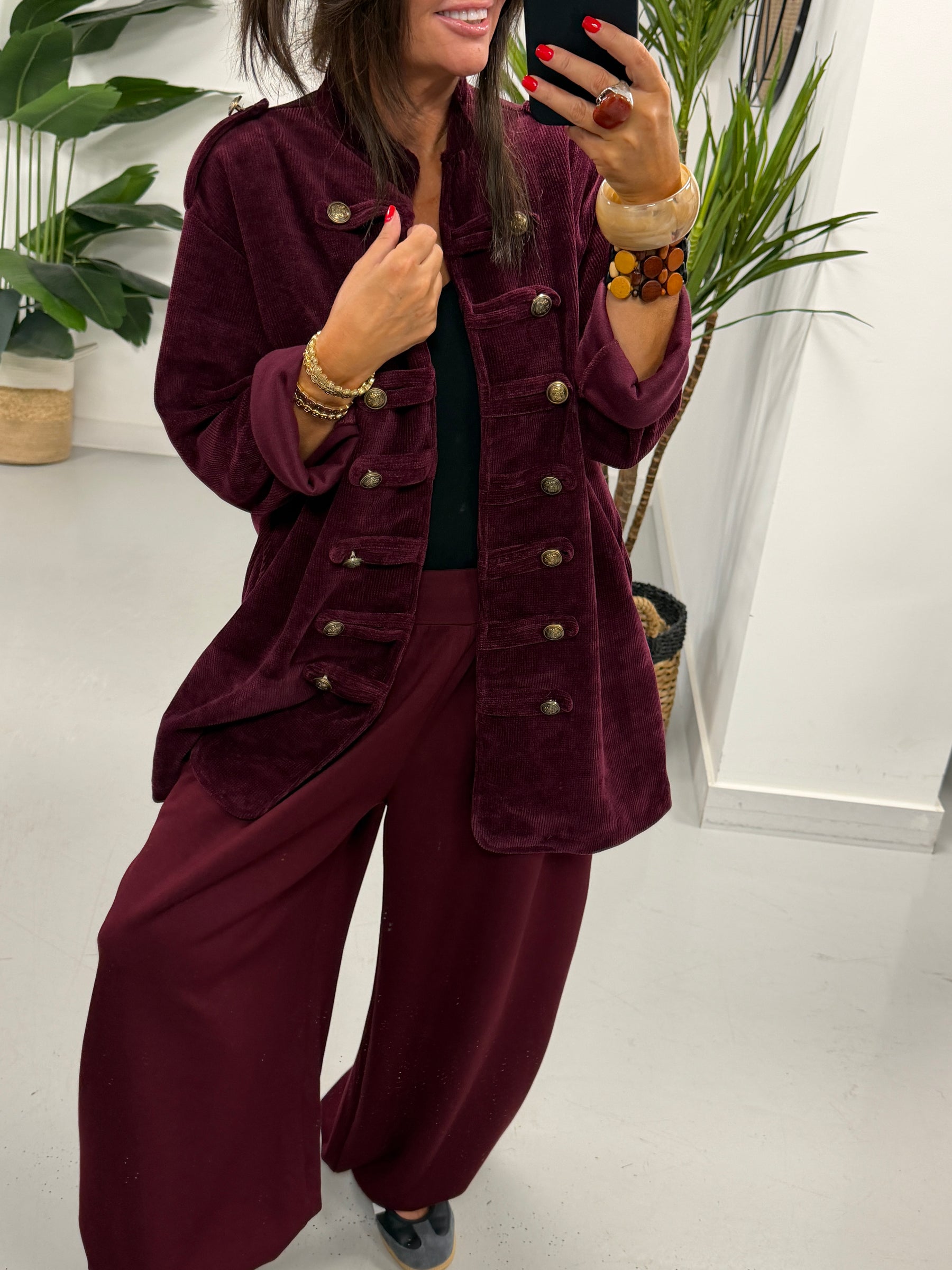 The Big Softie Military Jacket - Wine