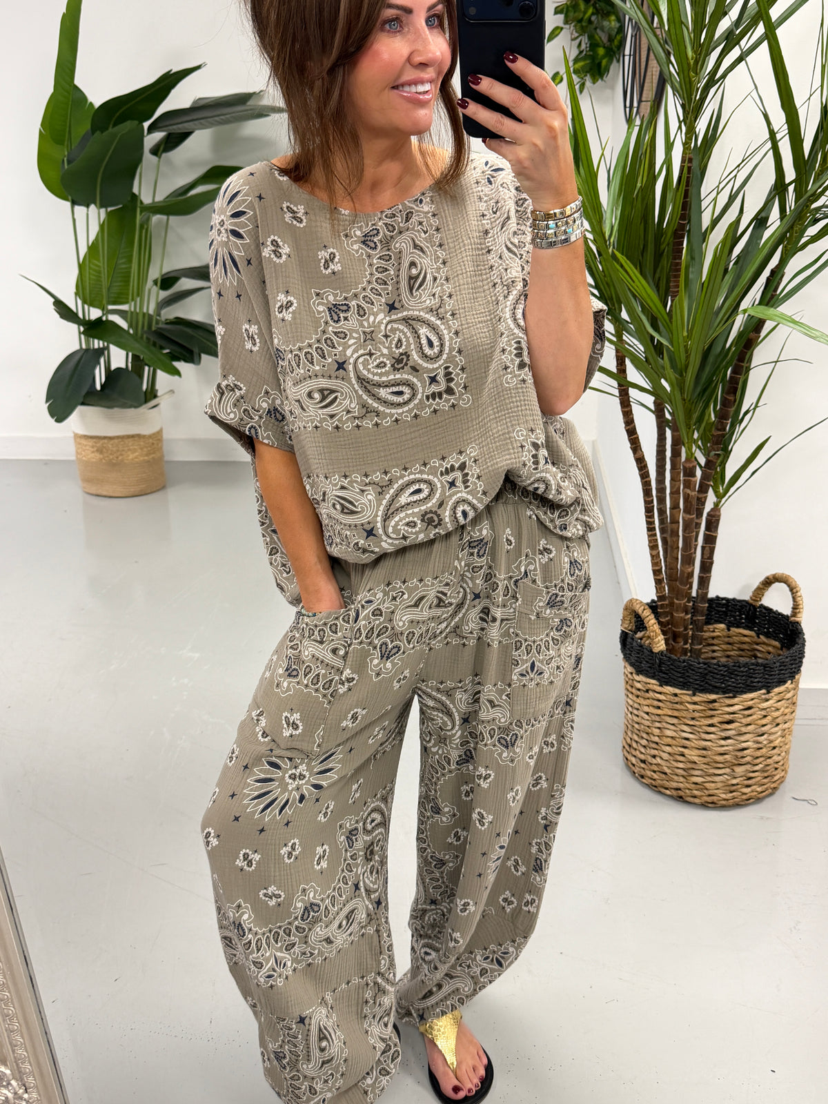 The Valencia Bandana Two Piece - Mocha