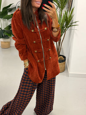The Big Softie Zip Military Jacket - Rust