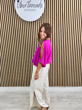 The Calle Cold Shoulder - Magenta