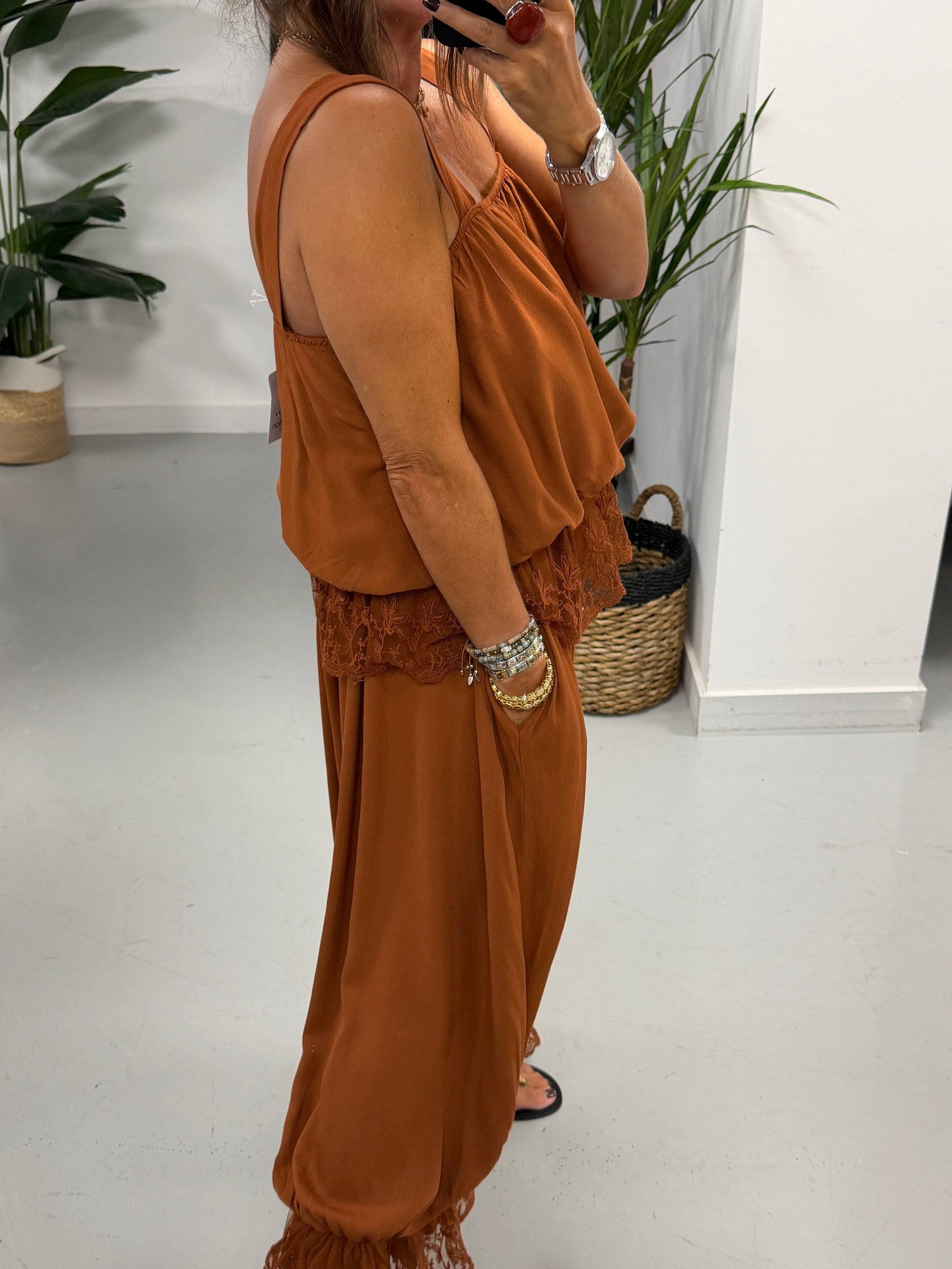 Boho Belle Bubble Top - Rust