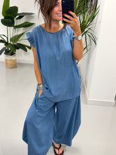 Deniably Denim Button Back Tunic - Light Denim