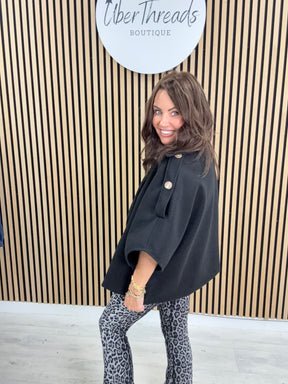 The Sleeveless Trench - black