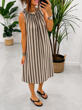 Sugar Rush Ruched Neck Dress - Mocha