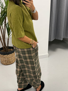 Aspen Crop Sleeve Knit - Pistachio