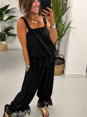 Boho Belle Bubble Top - Black