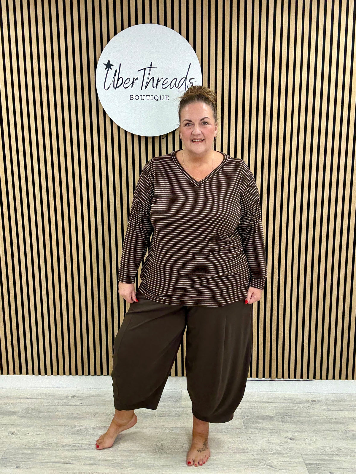 The New Town Jersey Joggers (Plus) - Chocolate