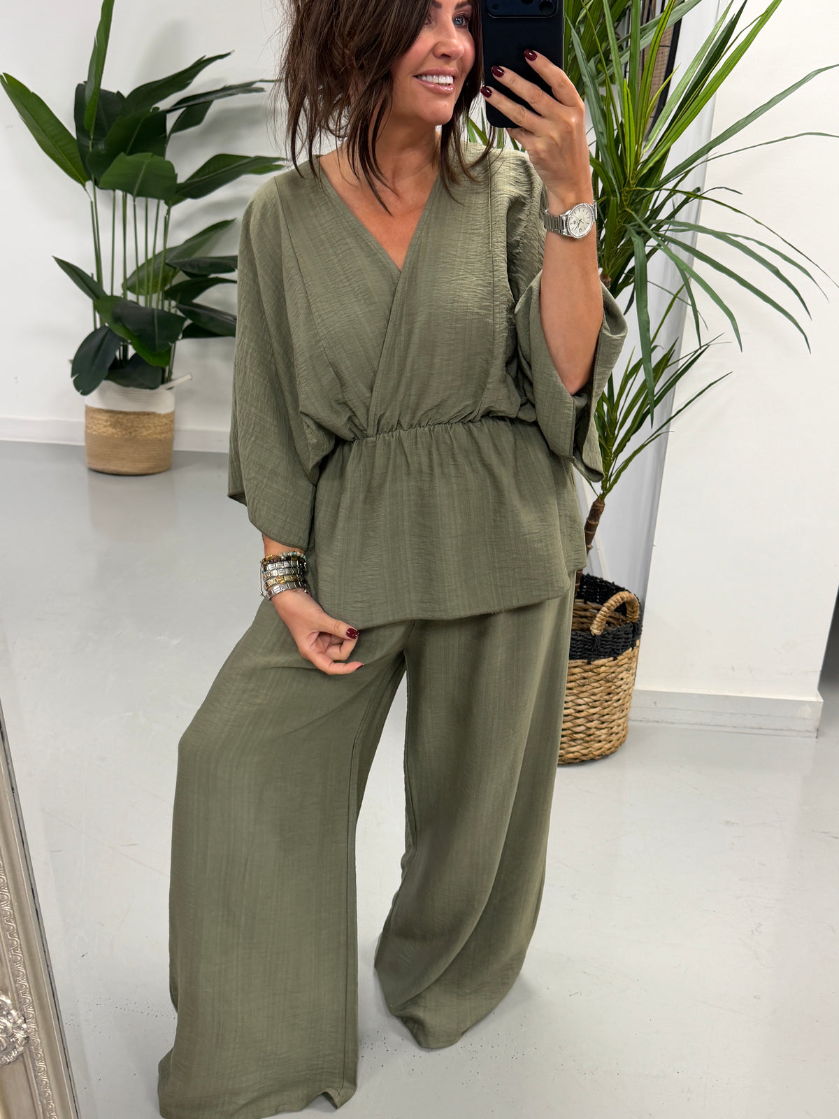Madison Cross Over Co Ord - Khaki