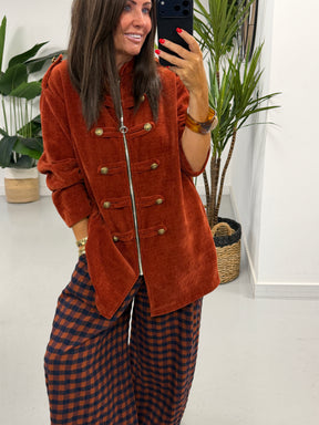 The Big Softie Zip Military Jacket - Rust