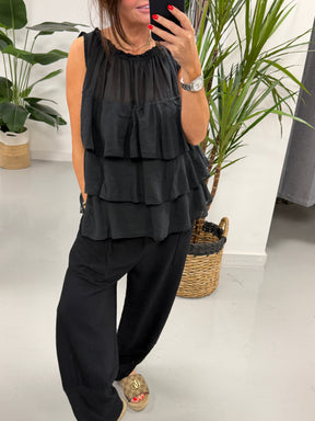 The Summer Tulip Trousers - Black
