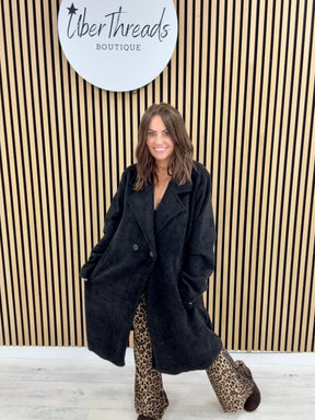 The Boyfriend Blazer Coat - Black