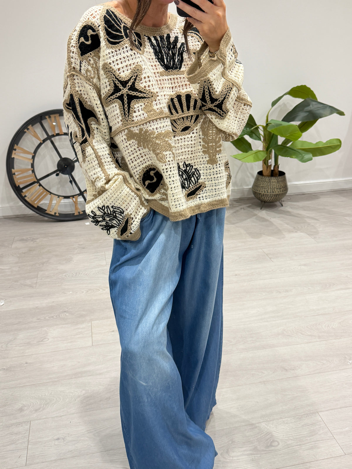 Sorrento Seashells Top - Mocha