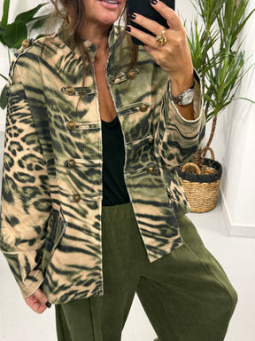 The Needlecord Military Jacket - Khaki (Size 12-16)