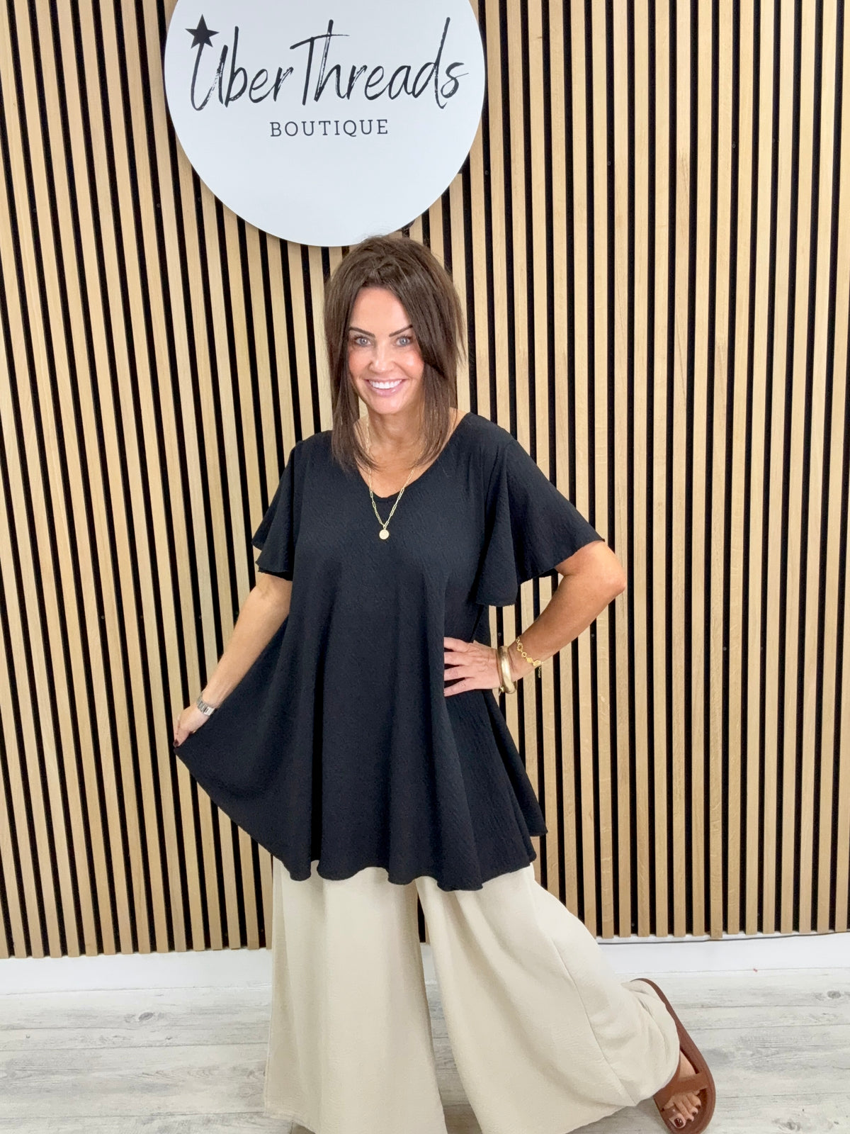 Heidi Swing Tunic - Black
