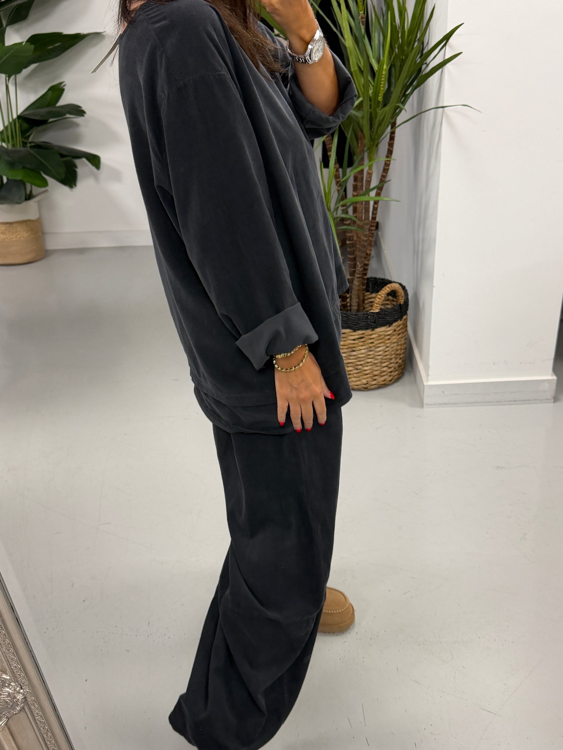 The Needlecord Tunic - Charcoal