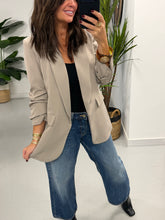 Ruched Sleeve Blazer - Taupe (Std sizes)