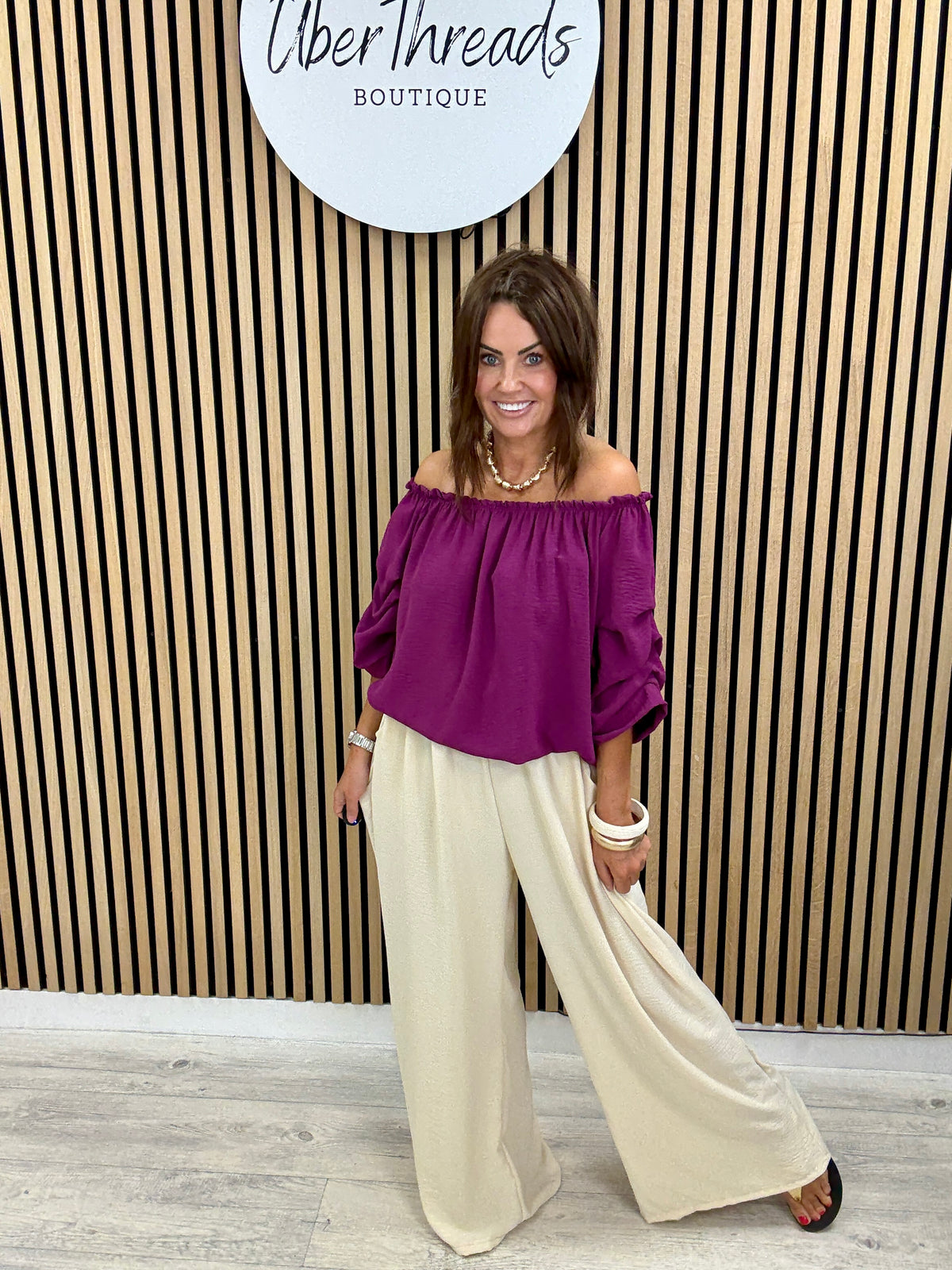 The Wilton Wide Leg Trousers - Buttercream