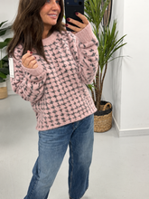 Super Soft Dogtooth Knit - Baby Pink