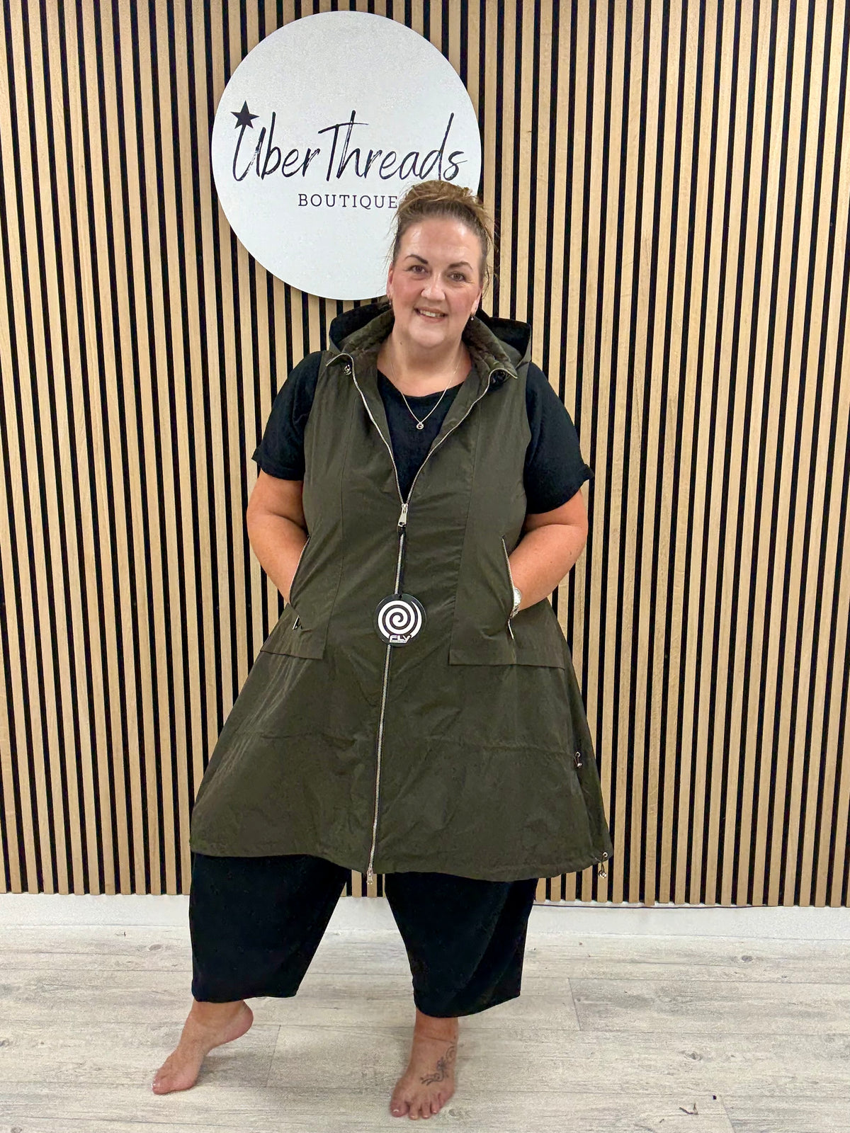 Fly A-Line Gilet - Khaki