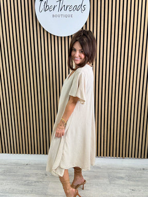 Heidi Swing Dress - Stone