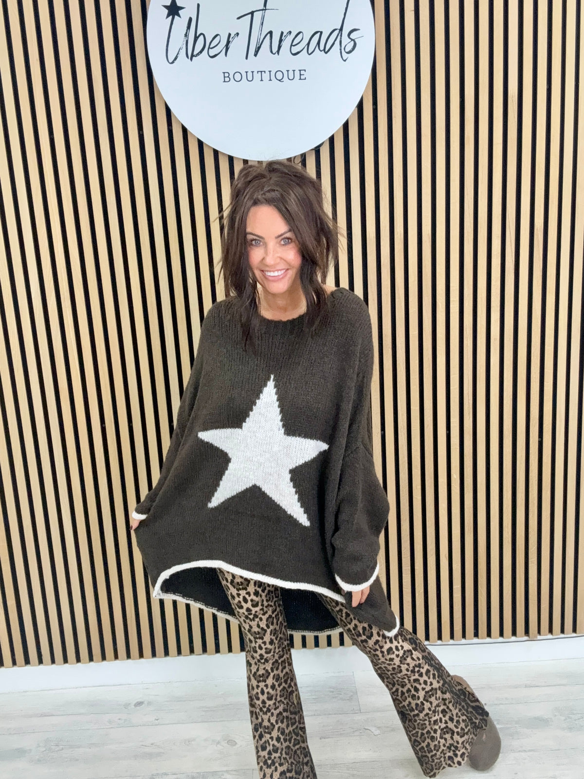 The Super Star Hi Lo Knit - Chocolate