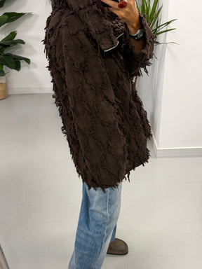 Shelby Shaggy Jacket - Chocolate