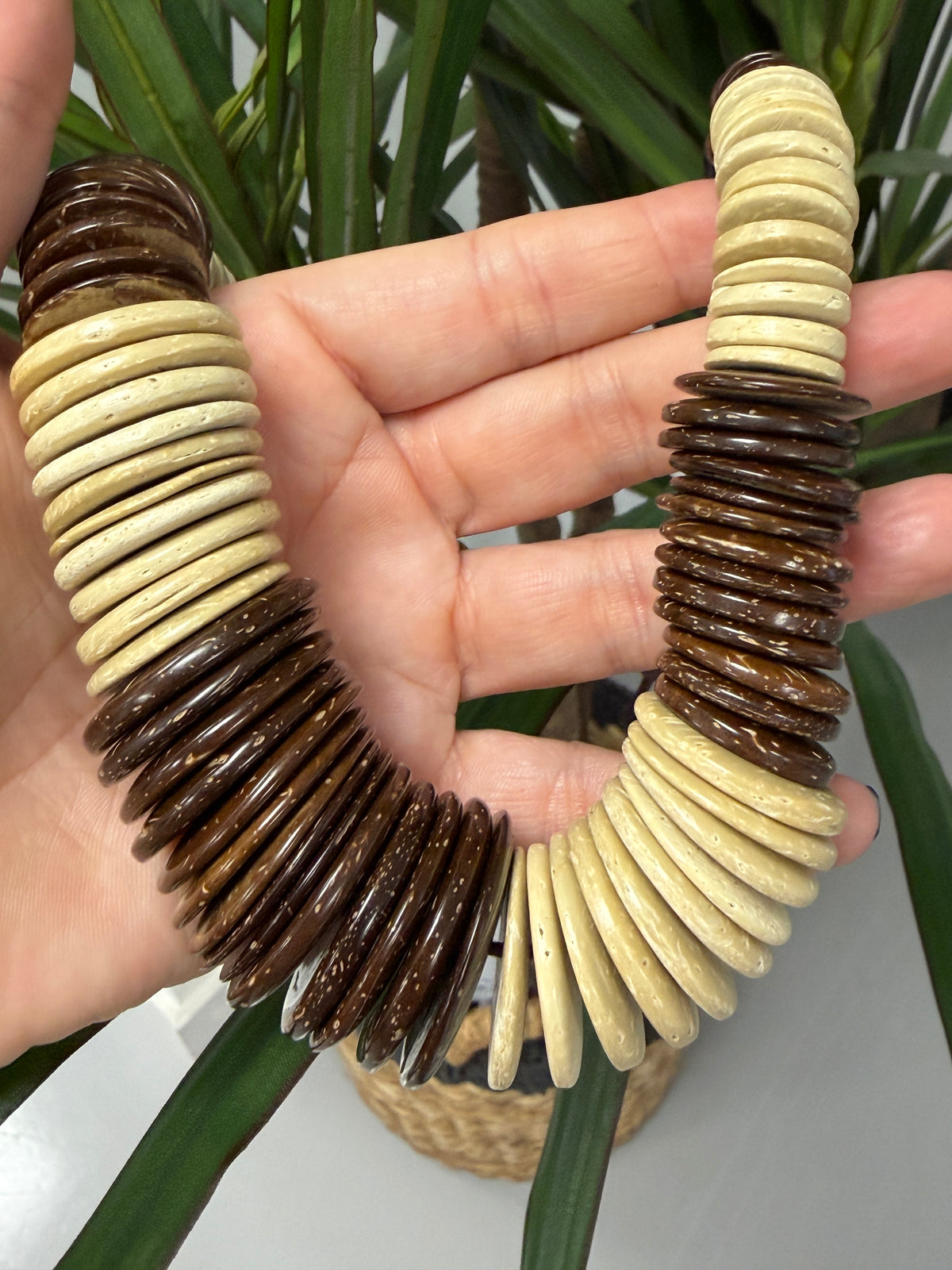 Driftwood Disc Necklace