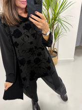 The Raven Reverse Collar Tunic - Black