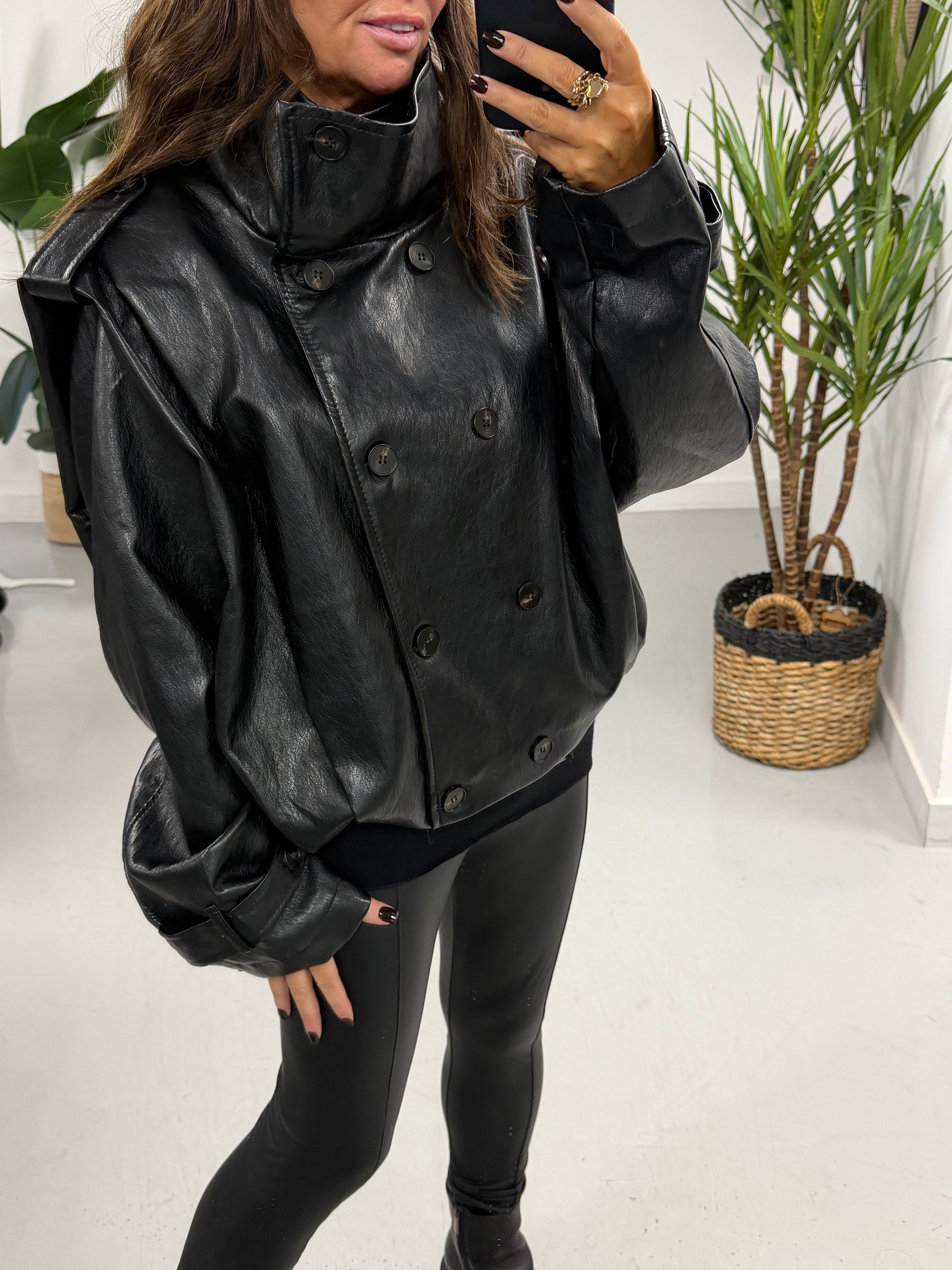 The Braxton PU Jacket - Black (Size 10-16) PRE ORDER