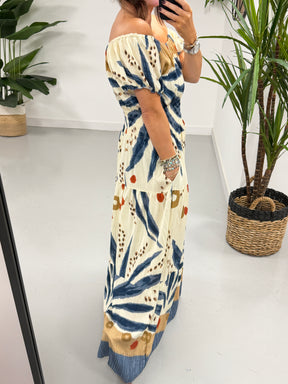 The Tribal Button Maxi - Denim