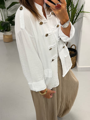 Military Jacket - White